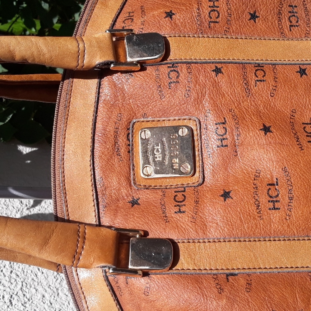 💥Vintage HCL Leather Handbag Made in Germany Rare Color! 💥 - Picture 7 of 14